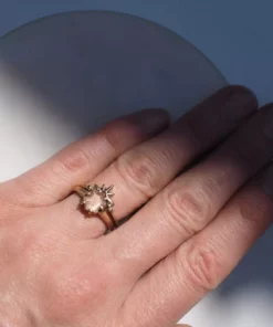 Iron Oxide Jewelry Sunburst Stacking Ring Set