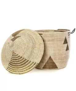 Swahili African Modern Best Sellers Black And White Hamper Basket