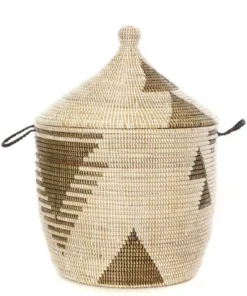Swahili African Modern Best Sellers Black And White Hamper Basket