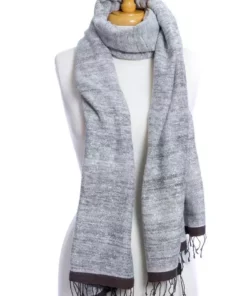 Swahili African Modern Ethiopian Stella Shawl - Gray Accessories