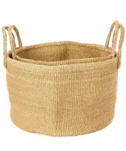 Swahili African Modern Best Sellers Kitui Sand Sisal Kamba Floor Basket