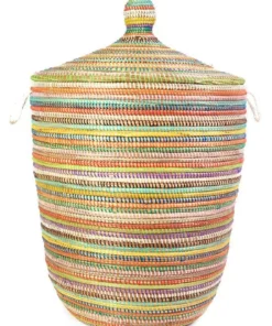 Swahili African Modern Large Rainbow Prayer Mat Hamper Home Goods