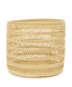 Swahili African Modern Home Goods Lace Weave Basket Bin Set