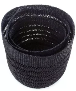 Swahili African Modern Raven Veta Vera Lace Weave Basket Bins Set Home Goods 7 Swahili African Modern Raven Veta Vera Lace Weave Basket Bins Set Home Goods