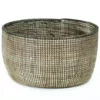 Swahili African Modern Solid Black Knitting Basket