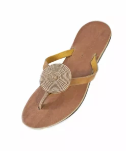 Swahili Coast Design Iris Sandals - Champagne