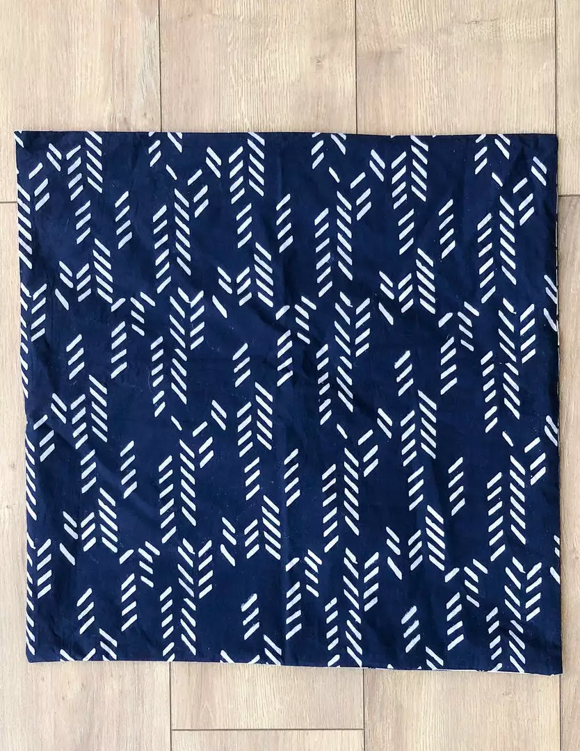 Symbology Best Sellers Art Deco/Stylized Feather Reversible Pillowcase - Navy + Cream 2 Symbology Best Sellers Art Deco/Stylized Feather Reversible Pillowcase - Navy + Cream