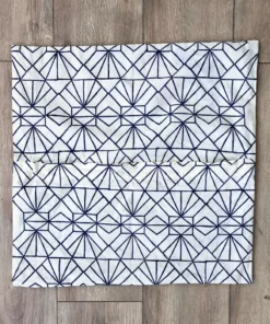 Symbology Best Sellers Art Deco/Stylized Feather Reversible Pillowcase - Navy + Cream 5 Symbology Best Sellers Art Deco/Stylized Feather Reversible Pillowcase - Navy + Cream