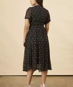 Symbology Baby Cacti Midi Wrap Dress - Black + Cream Best Sellers