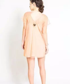 Symbology Dancing Fans Mini Dress - Blush + Black