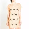 Symbology Dancing Fans Mini Dress - Blush + Black