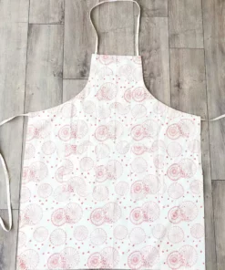 Symbology Dancing Umbrellas + Ginkgo Leaf Reversible Apron Home Goods 6 Symbology Dancing Umbrellas + Ginkgo Leaf Reversible Apron Home Goods