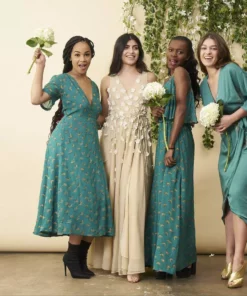 Symbology Special Occasion Floral Ombre Maxi Gown - Champagne + Cream