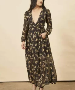 Symbology Hibiscus Flower Empress Maxi - Black + Gold Best Sellers