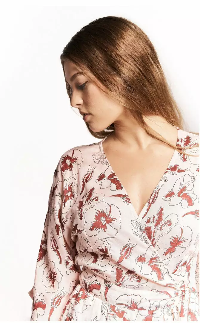 Symbology Hibiscus Flower Wrap - Rose + Berry 5 Symbology Hibiscus Flower Wrap - Rose + Berry