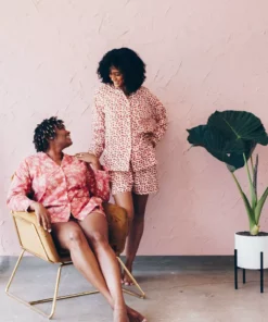 Symbology Best Sellers Leopard Pajama Set - Blush + Berry