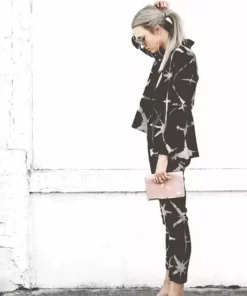Symbology Silk And Modal Suit In Black & Grey Tie Dye Sale