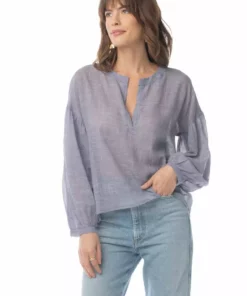 Synergy Organic Clothing Amber Top - Navy Checked Sale
