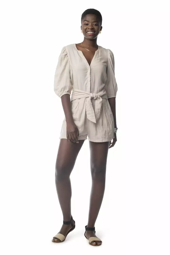 Synergy Organic Clothing Cadence Romper - Chateau Gray Sale 1 Synergy Organic Clothing Cadence Romper - Chateau Gray Sale