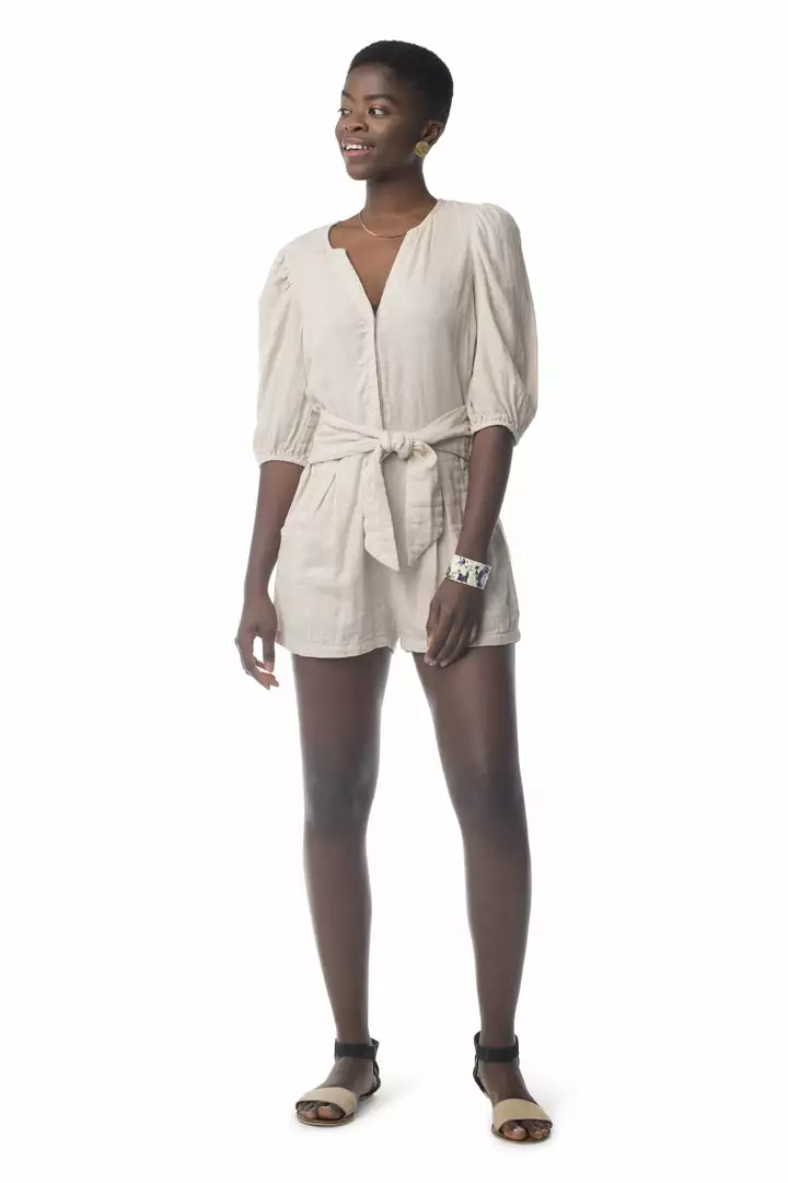Synergy Organic Clothing Cadence Romper - Chateau Gray Sale 5 Synergy Organic Clothing Cadence Romper - Chateau Gray Sale