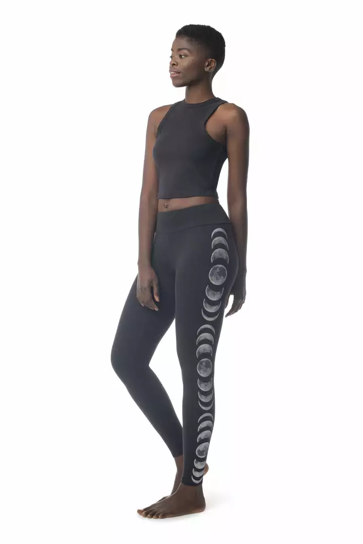 Synergy Organic Clothing Sale Moon Phases Basic Legging - Black 7 Synergy Organic Clothing Sale Moon Phases Basic Legging - Black