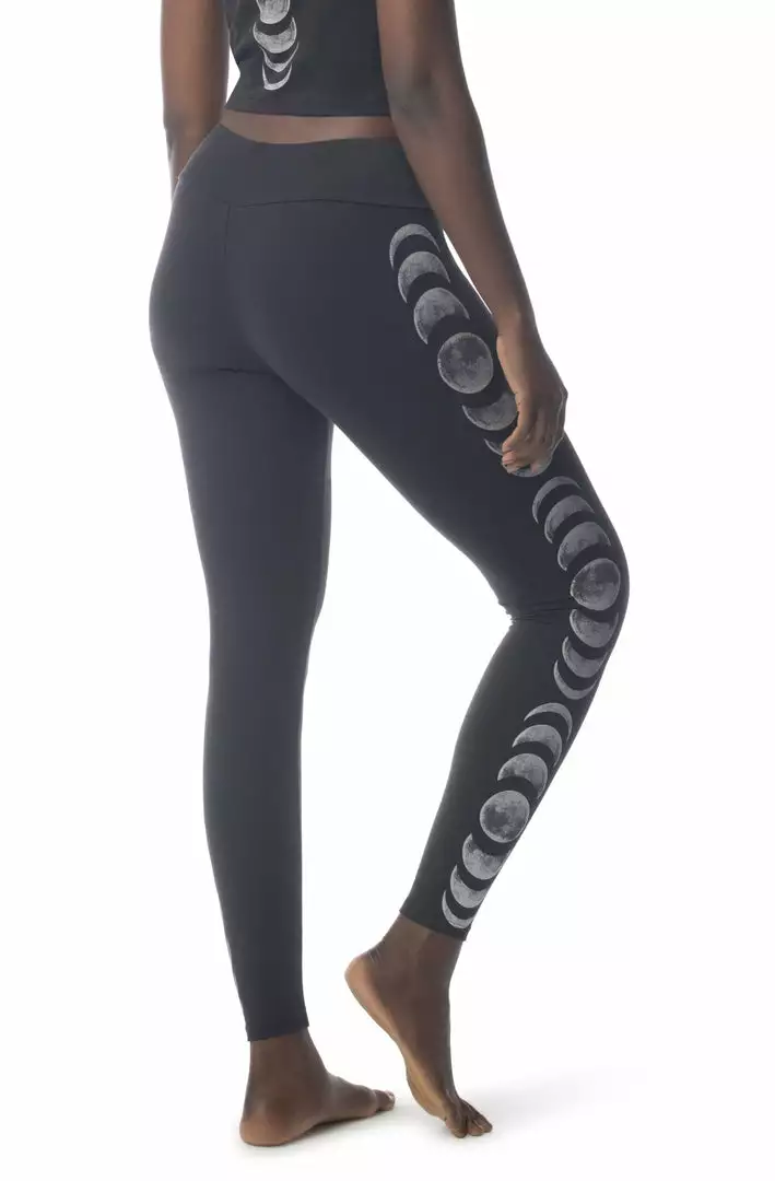 Synergy Organic Clothing Sale Moon Phases Basic Legging - Black 2 Synergy Organic Clothing Sale Moon Phases Basic Legging - Black