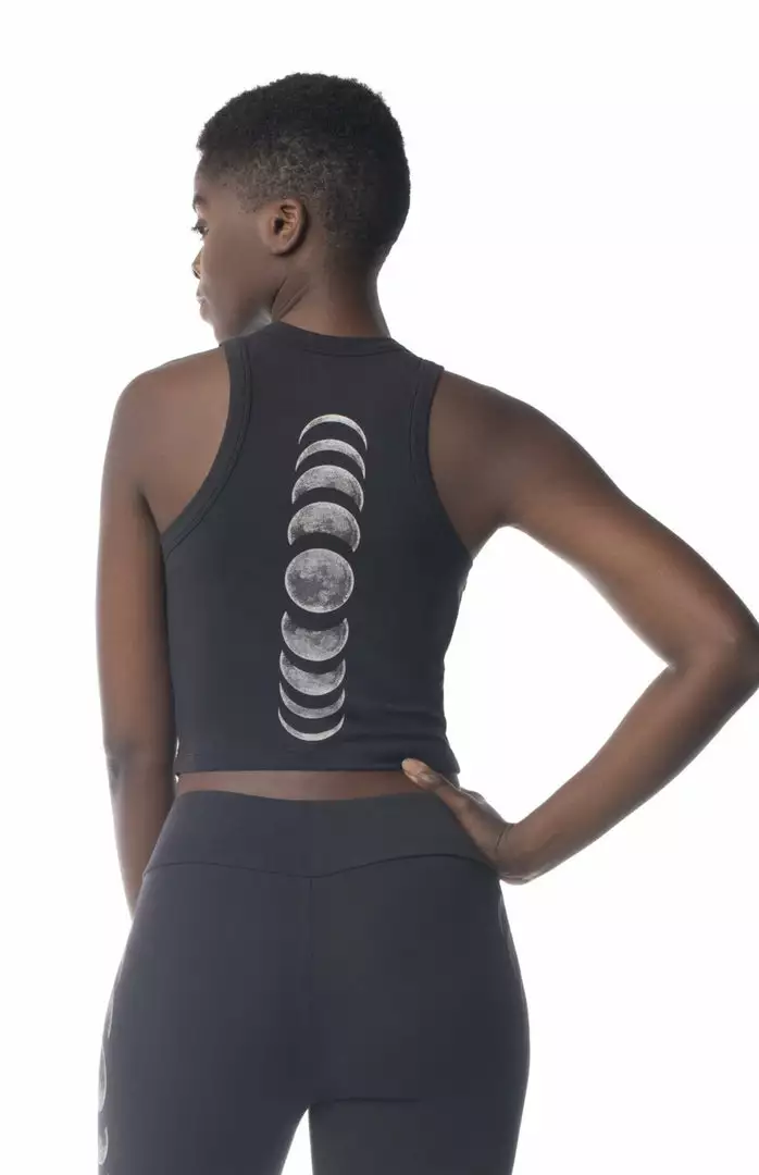 Synergy Organic Clothing Moon Phases Elevate Tank Top - Black 1 Synergy Organic Clothing Moon Phases Elevate Tank Top - Black