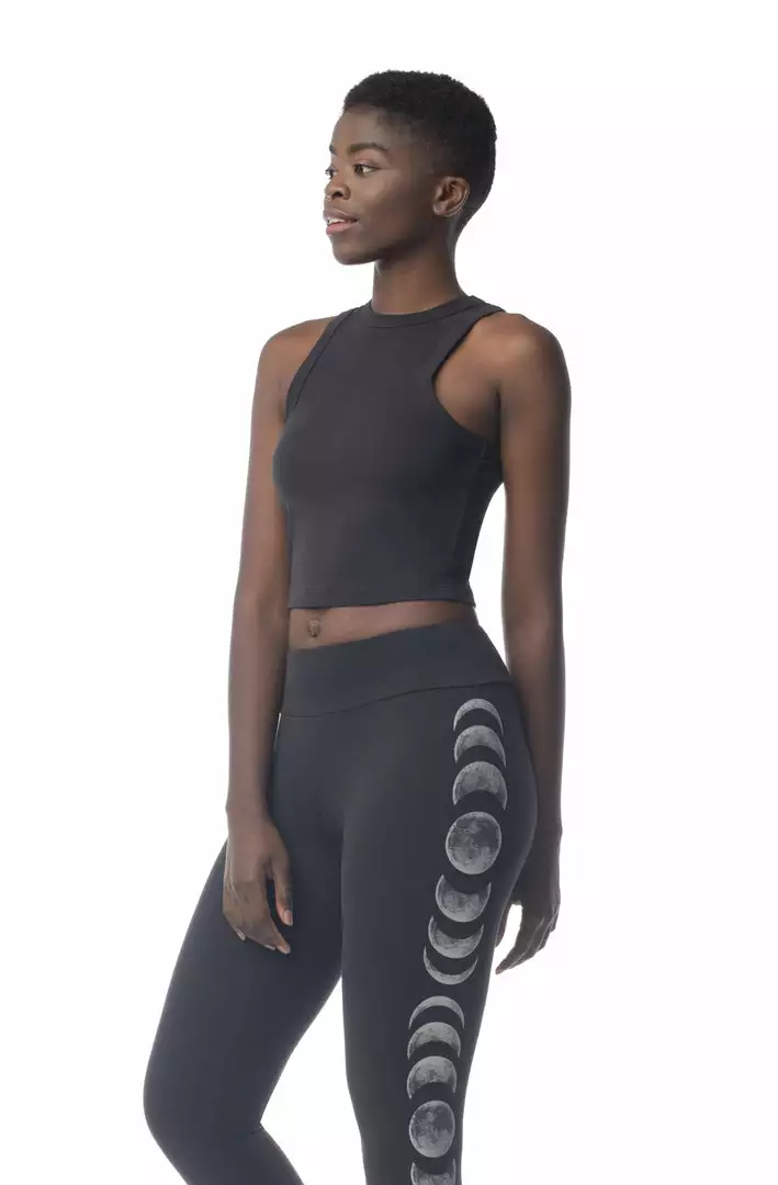 Synergy Organic Clothing Moon Phases Elevate Tank Top - Black 3 Synergy Organic Clothing Moon Phases Elevate Tank Top - Black