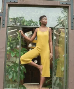 Synergy Organic Clothing Onward Jumpsuit - Ecru Olive