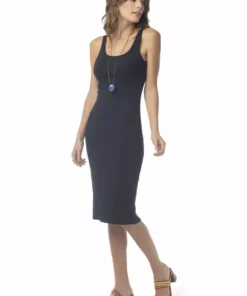 Synergy Organic Clothing Sale Rib Knit Foundation Dress - Black