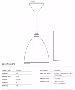 Ameico Lighting Task Pendant Light