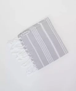 Amante Marketplace Home Goods Teleios Turkish Hand Towel - Gray