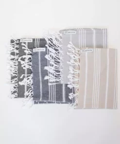 Amante Marketplace Home Goods Teleios Turkish Hand Towel - Gray