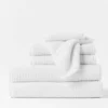Coyuchi Temescal Ribbed Towels - Alpine White Home Goods