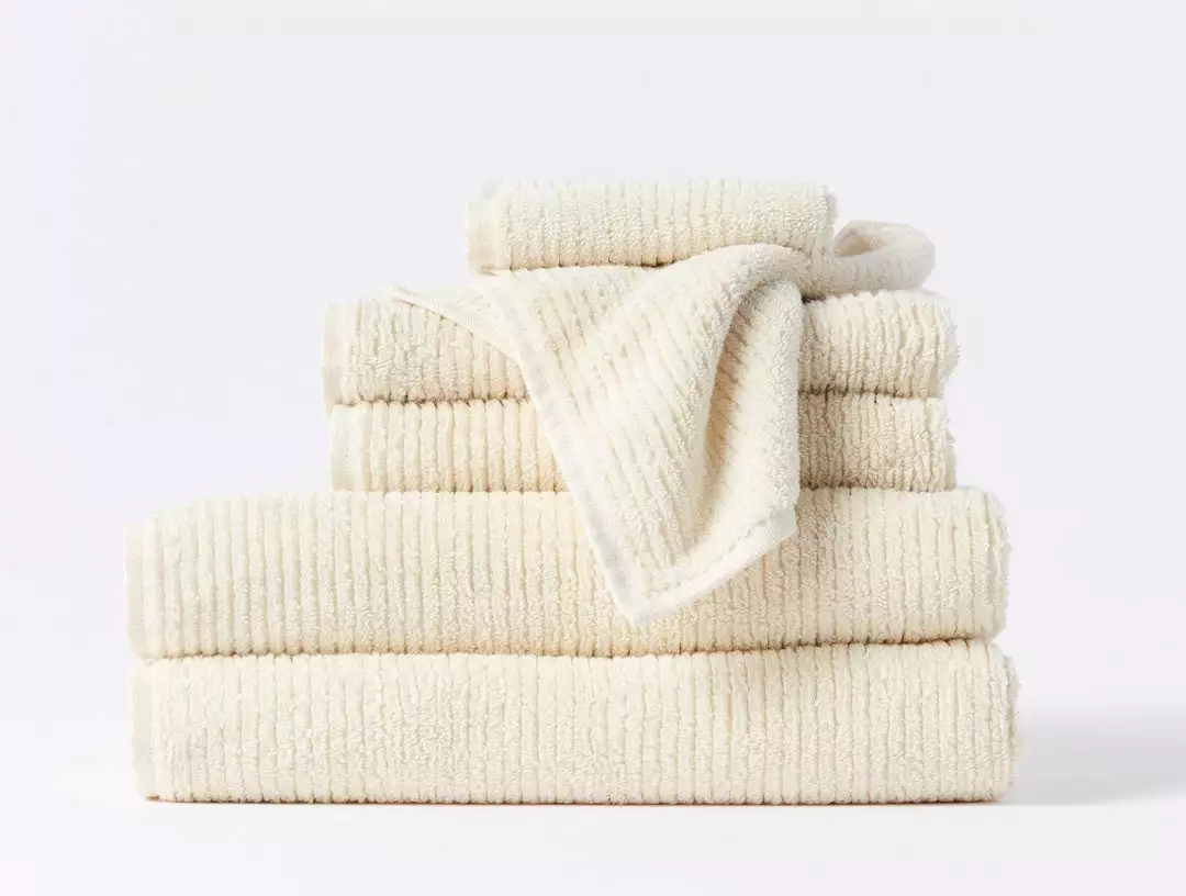Coyuchi Temescal Ribbed Towels - Undyed 1 Coyuchi Temescal Ribbed Towels - Undyed