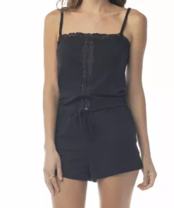 Synergy Organic Clothing Tencel Sleep Romper - Black