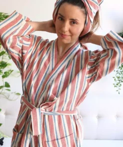 Anatolico Home Goods Terra Short Turkish Robe