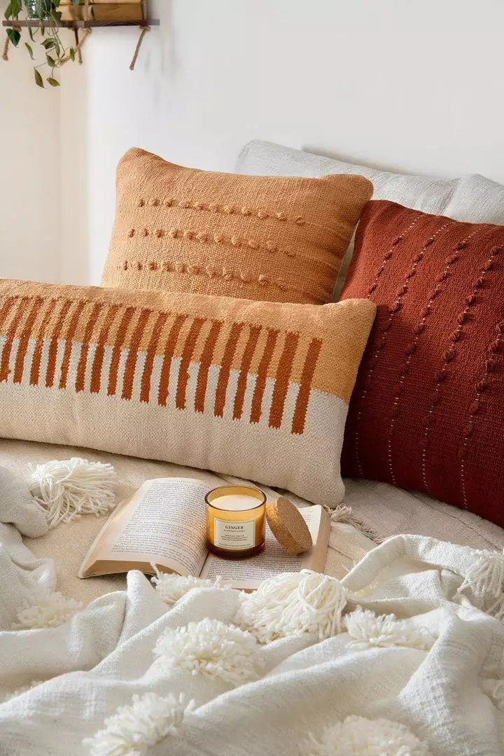 Casa Amarosa Terra Stripe Lumbar Pillow Cover Home Goods 2 Casa Amarosa Terra Stripe Lumbar Pillow Cover Home Goods