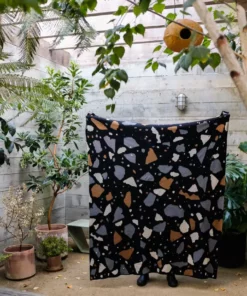 Anne Gates Studio Cozy Gifts Terrazzo Upcycled Throw Blanket