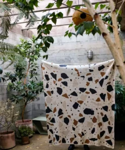 Anne Gates Studio Cozy Gifts Terrazzo Upcycled Throw Blanket