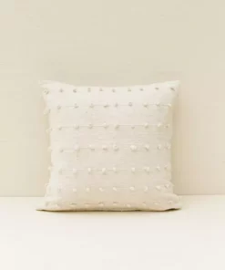 Territory Design Loops Throw Pillow Cover - Cream