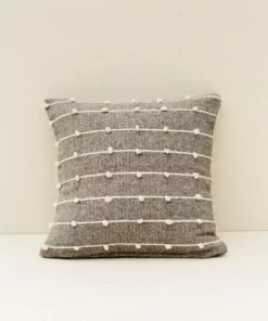 Territory Design Loops Throw Pillow Cover - Gray