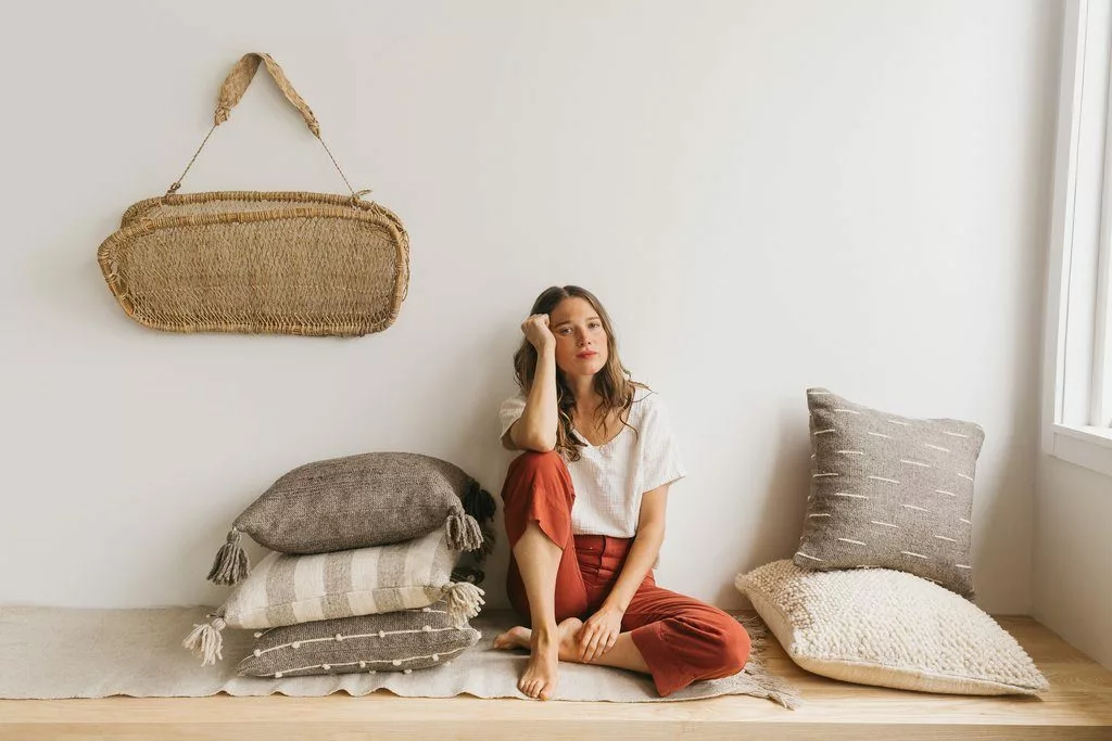 Territory Design Loops Throw Pillow Cover - Gray 4 Territory Design Loops Throw Pillow Cover - Gray