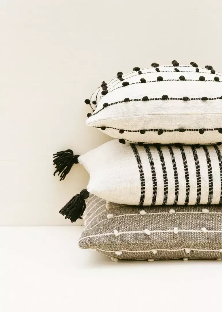 Territory Design Loops Throw Pillow Cover - Gray 3 Territory Design Loops Throw Pillow Cover - Gray