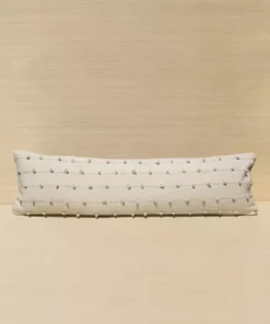 Territory Design Home Goods Loops Lumbar Throw Pillow Cover - Cream