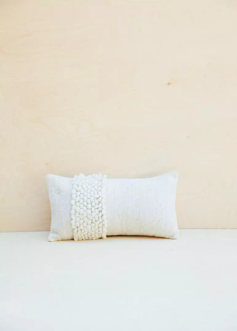 Territory Design Raya Lumbar Pillow Cover - Cream 1 Territory Design Raya Lumbar Pillow Cover - Cream