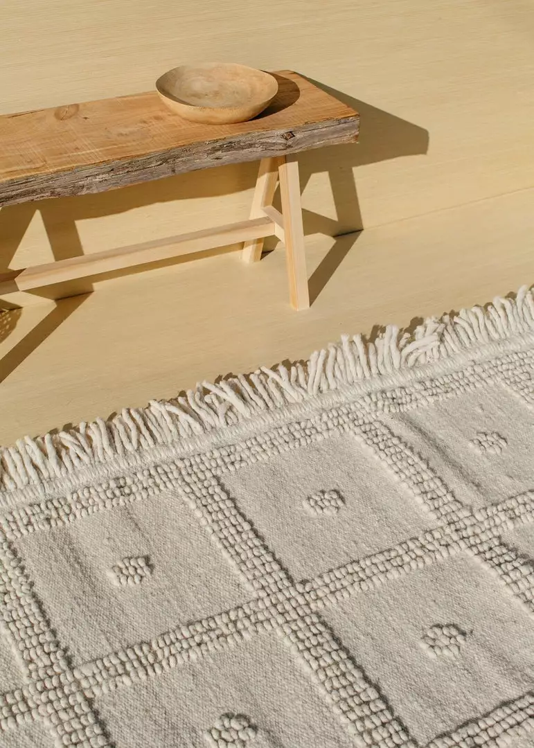 Territory Design Temo Wool Rug - Cream Home Goods 4 Territory Design Temo Wool Rug - Cream Home Goods