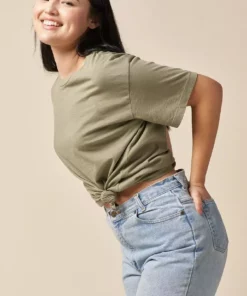 The Standard Stitch Boxy Crew - Sage