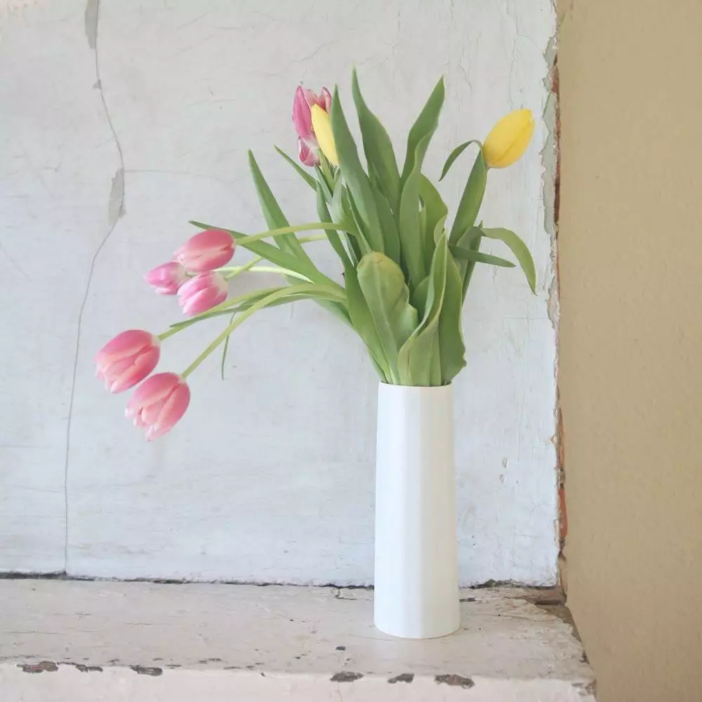 The Bright Angle Bloom Porcelain Vase - Silk White 4 The Bright Angle Bloom Porcelain Vase - Silk White