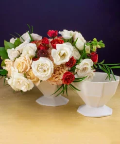 The Bright Angle Small Compote Porcelain Vase